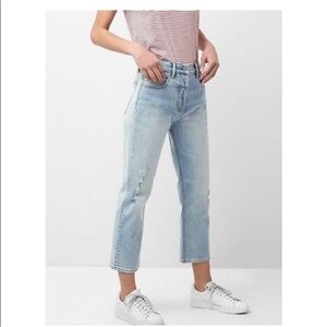 NWOT GAP "Cone Denim" High Rise
Distressed Crop Jean